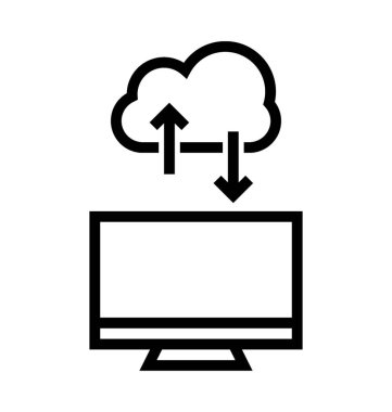 Bulut sürücü vektör simgesi