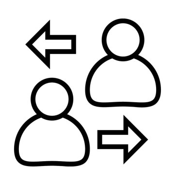 iletişim düz vektör simgesi