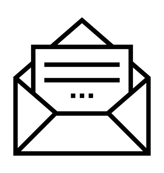 Mail Flache Vektorsymbol — Stockvektor