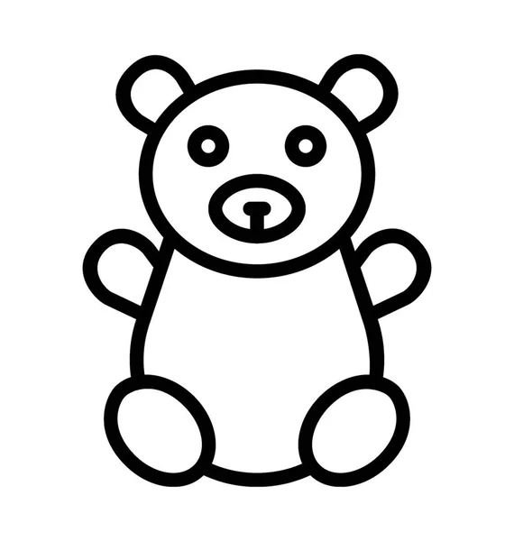 Ícone do vetor urso de pelúcia — Vetor de Stock
