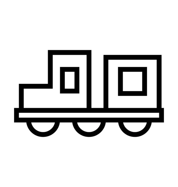 Ikona wektora pociągu zabawki — Wektor stockowy