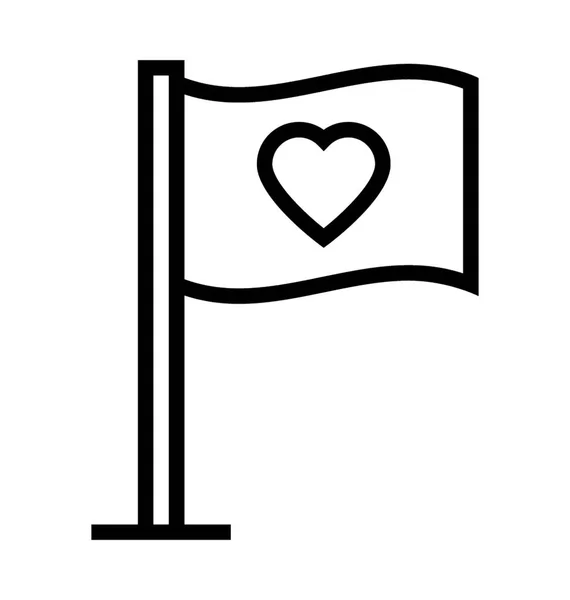 Flaga wektor ikona miłości — Wektor stockowy