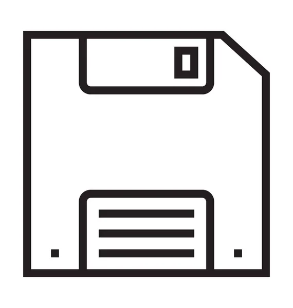 Floppy Flat Vector Icon — Stock Vector