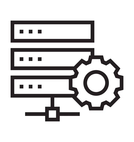 Vector Pictogram Van Instelling Van Server — Stockvector