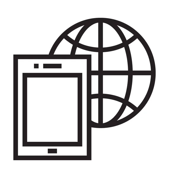 Icona vettoriale Internet mobile — Vettoriale Stock