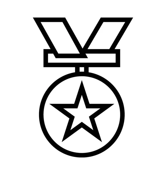 Estrella Medalla Vector Icono — Vector de stock