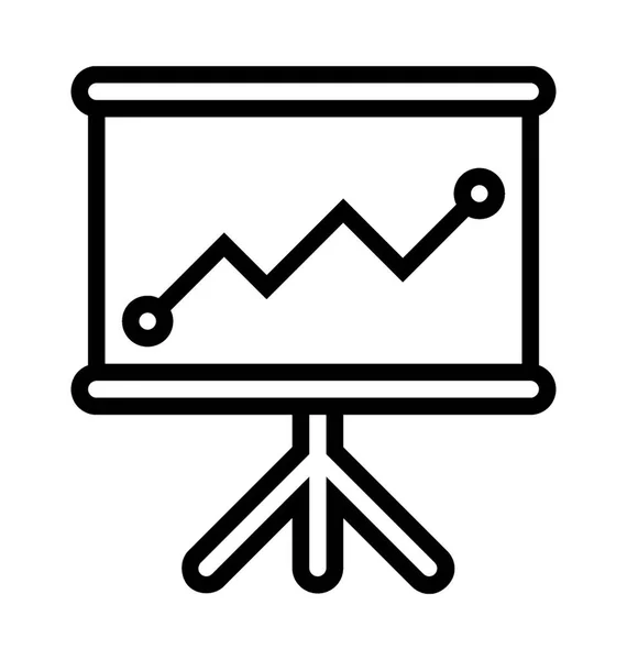 Graph Presentation Vector Icon — Stock Vector