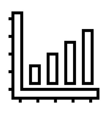  çubuk grafik vektör simgesi