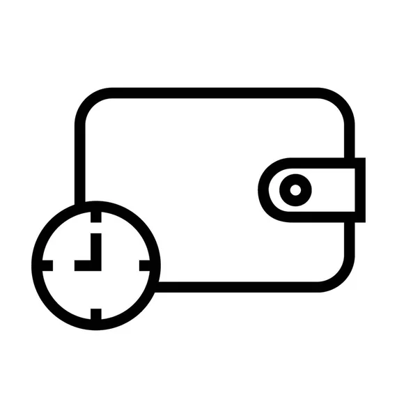 Portemonnee vector pictogram — Stockvector