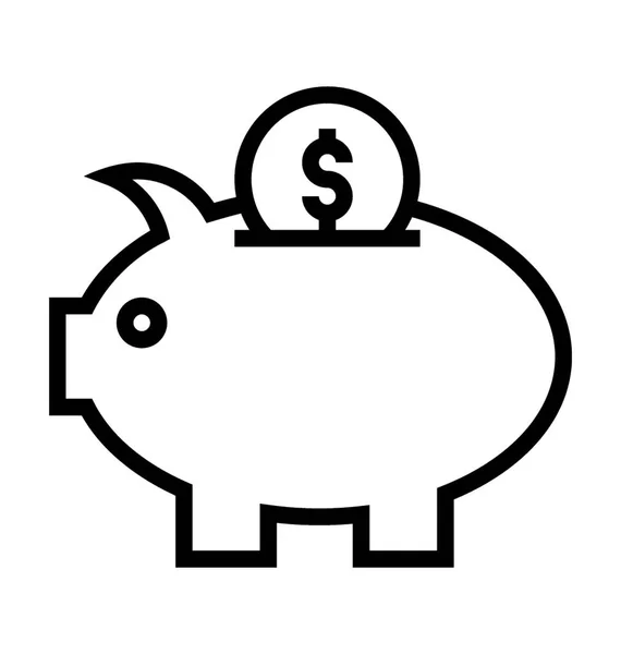 Sparschwein-Symbol — Stockvektor