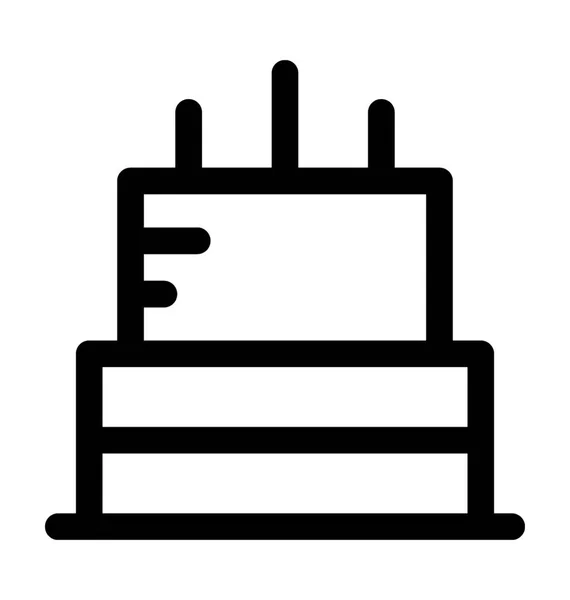 Verjaardagstaart vector pictogram — Stockvector