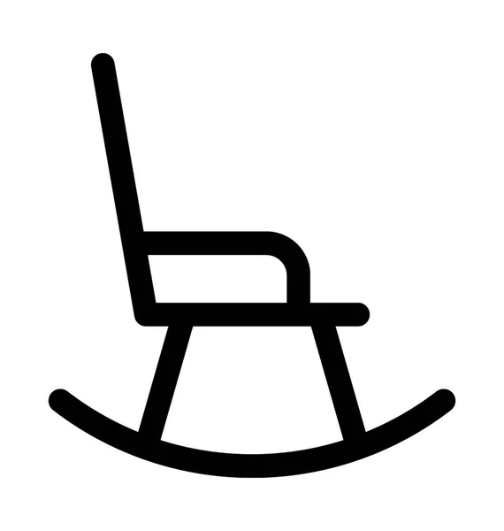 Κουνιστή πολυθρόνα εικονίδιο του φορέα — Διανυσματικό Αρχείο
