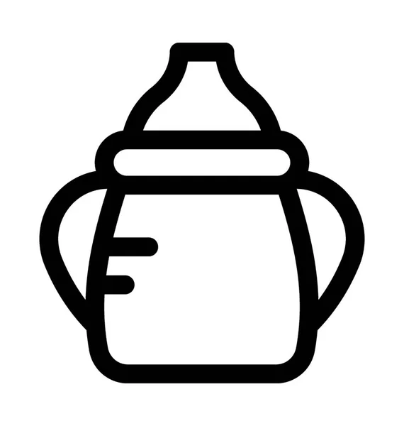 Baby fles vector pictogram — Stockvector