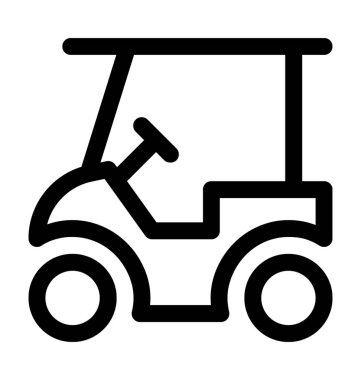 Golf arabası vektör simgesi
