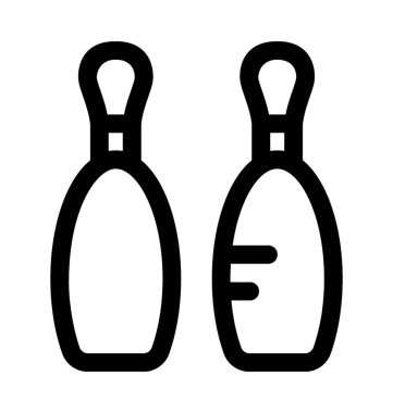 Bowling pin vektör simgesi