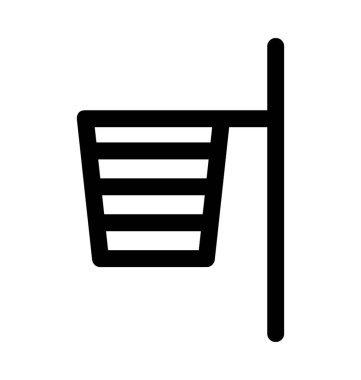 Sedyeyi düz vektör simgesi