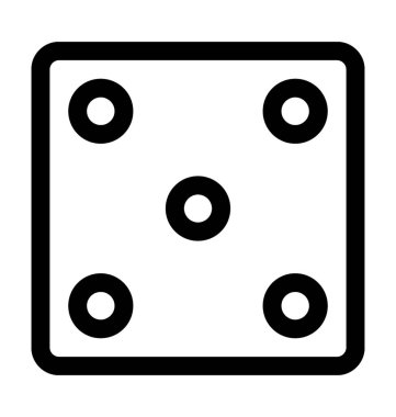 Zar düz vektör simgesi