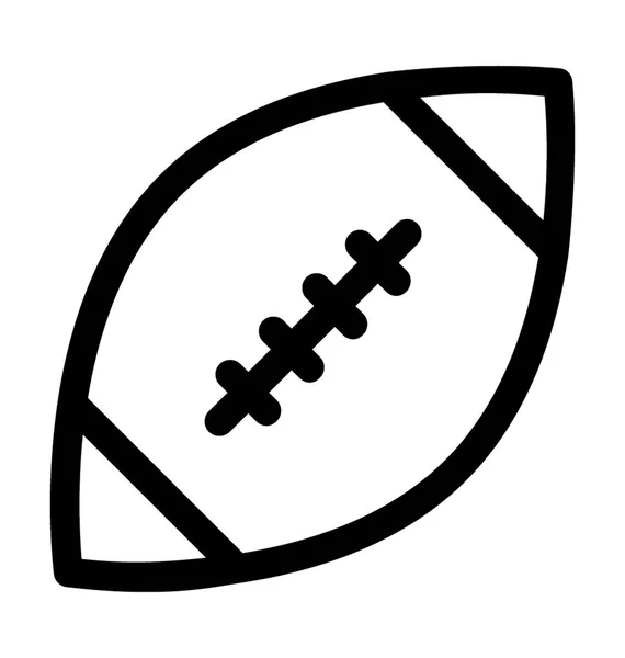 橄榄球平面矢量图标 — 图库矢量图片