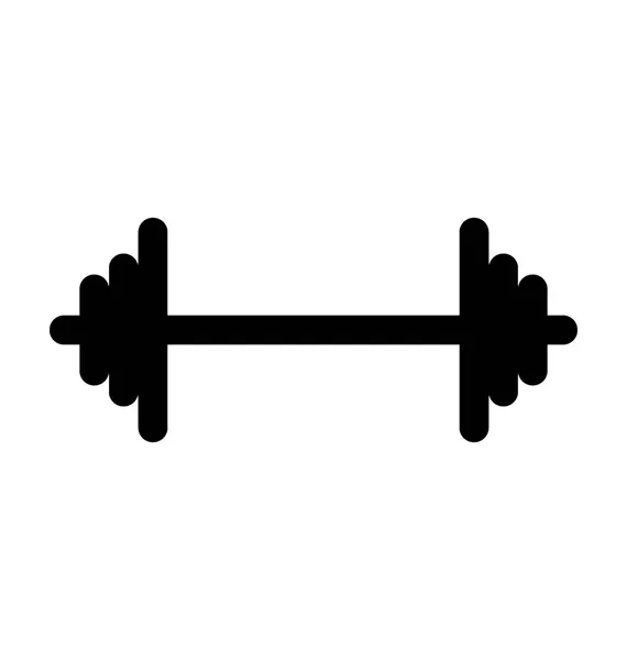 Dumbbell Icono Vector Plano — Vector de stock