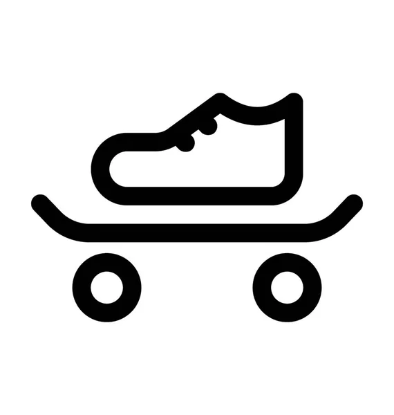 Skates Vlakke Vector Icon — Stockvector