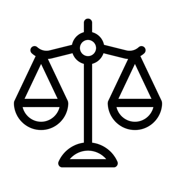 Justice Scale Vector Icon — Stock Vector