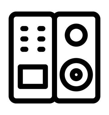 Hoparlör Düz Vektör Simgesi