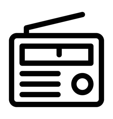 radyo düz vektör simgesi