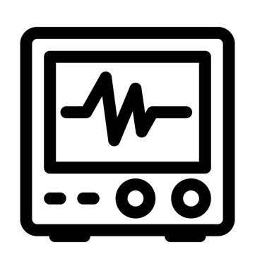 Ecg makine vektör simgesi