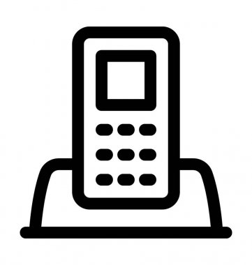 İnterkom düz vektör simgesi