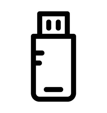 usb düz vektör simgesi