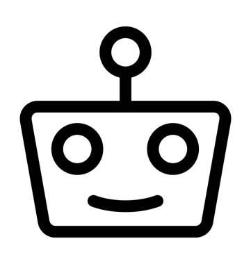 robot düz vektör simgesi