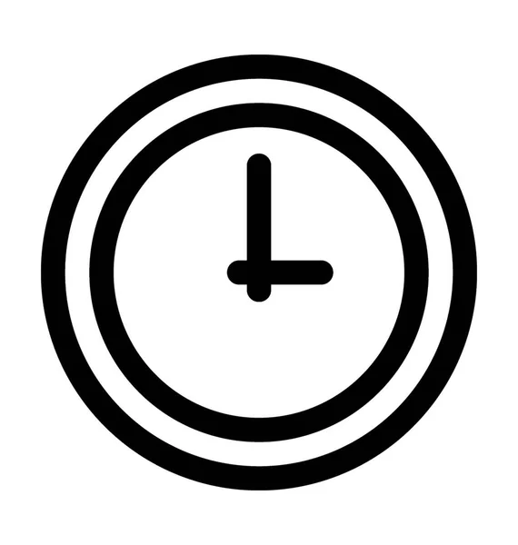 Relógio Ícone Vetor Plana —  Vetores de Stock
