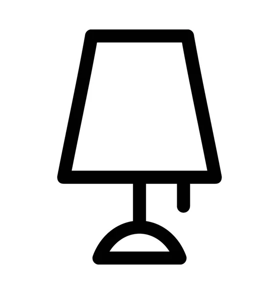 Tischlampen-Vektorsymbol — Stockvektor
