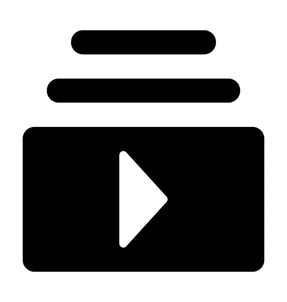 Botón de reproducción icono de vector — Vector de stock