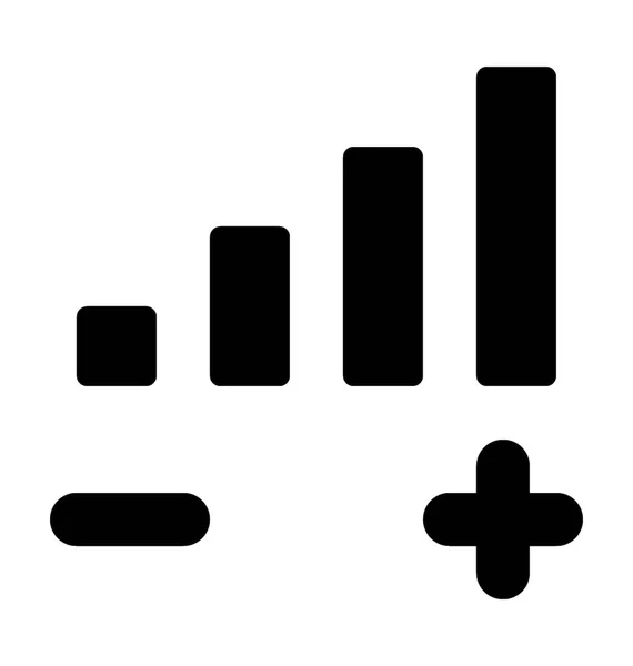 Volume Bar Icona vettoriale — Vettoriale Stock