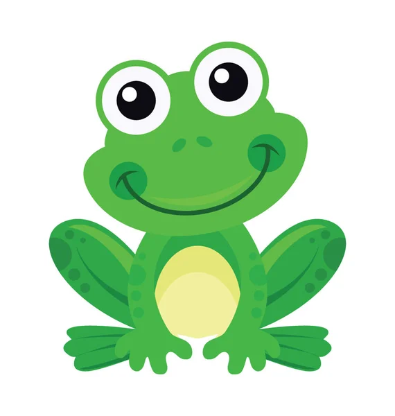 Frog Flat Vector Icono — Archivo Imágenes Vectoriales