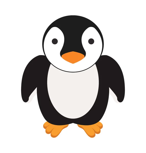 Penguin Flat Vector Icon — Stock Vector