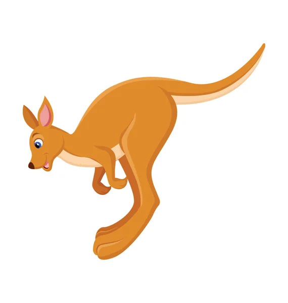 Känguru Flache Vektorsymbol — Stockvektor