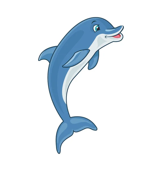 海豚平面矢量图标 — 图库矢量图片