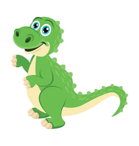 Dinosaur Platte Vector Icon — Stockvector