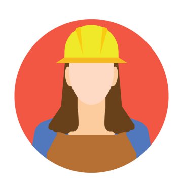 Kadın düz vektör simgesi