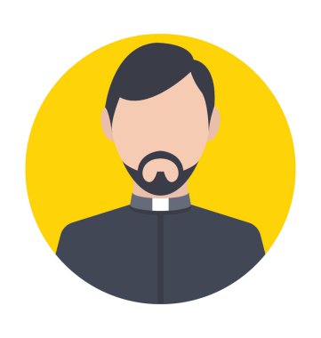 Beyefendi düz vektör simgesi