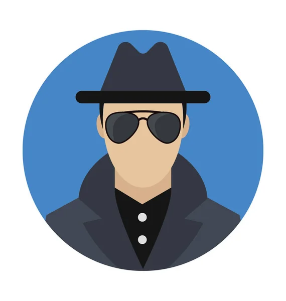 Hacker Flat Vector Icono — Vector de stock