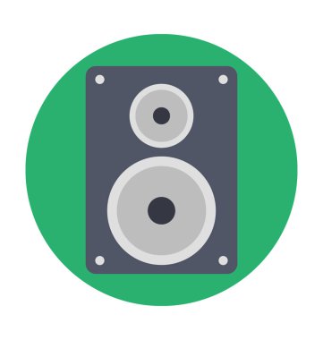 Hoparlör Düz Vektör Simgesi