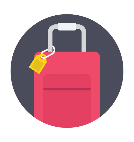 Luggage Flat Vector Icon — Stock Vector