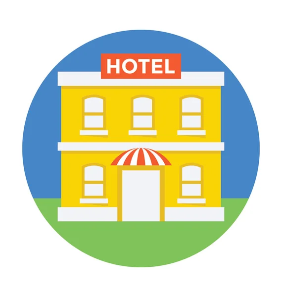 Hotel Sík Vektor Ikon — Stock Vector