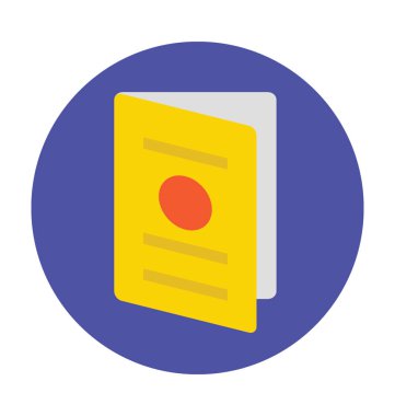 Menü kartı vektör simgesi