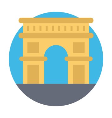 Kemer düz vektör simgesi