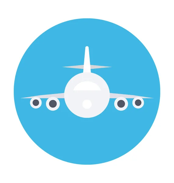 Ikona Wektora Płaskiego Samolotu — Wektor stockowy