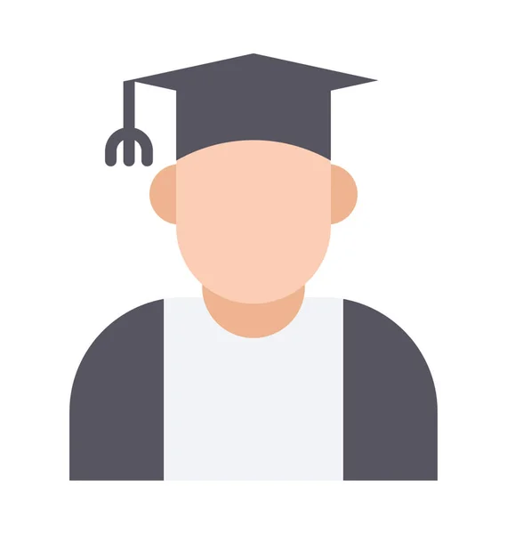 Graduate Flat Vector Icon — Stock Vector